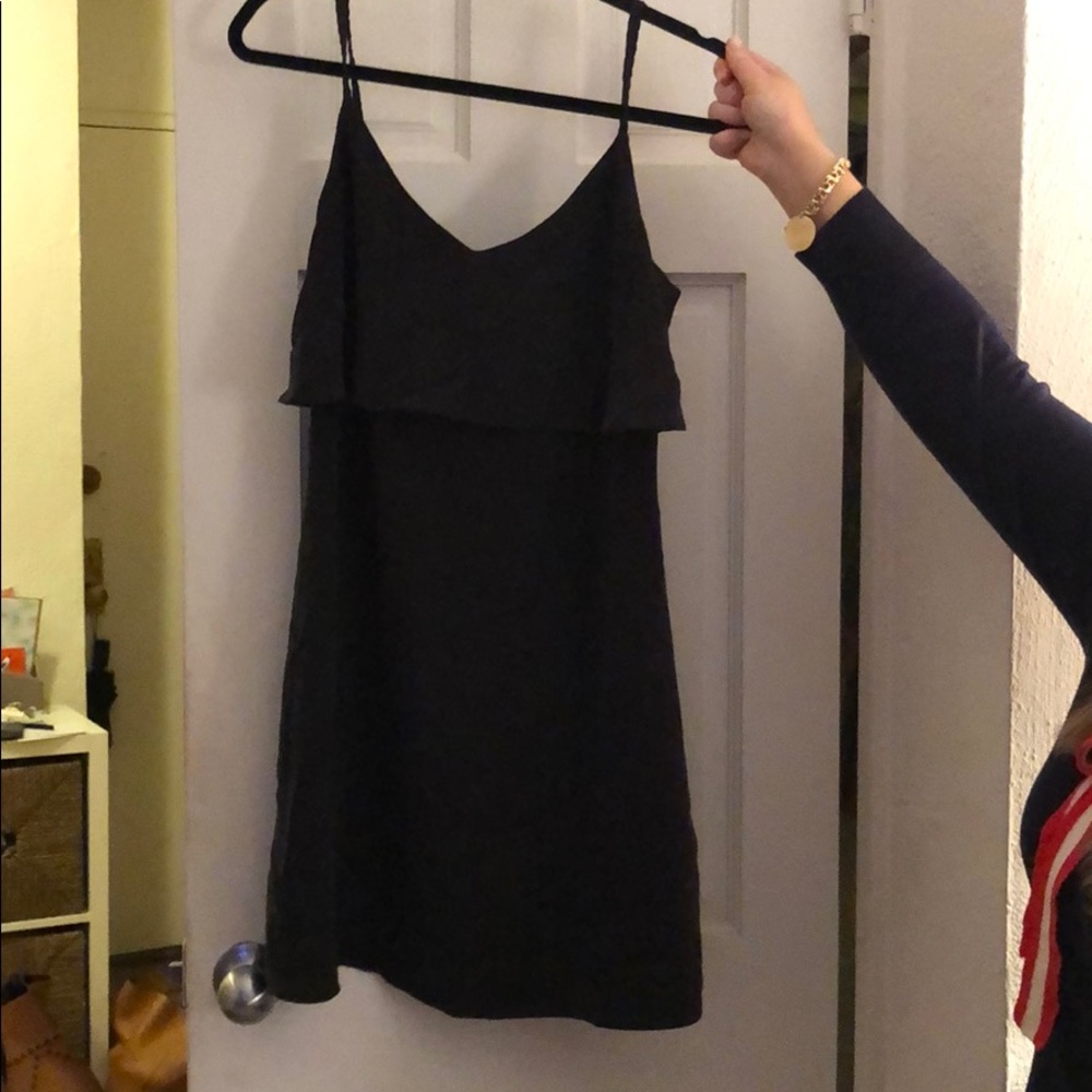 Joie silk dress with ruffle and braided straps